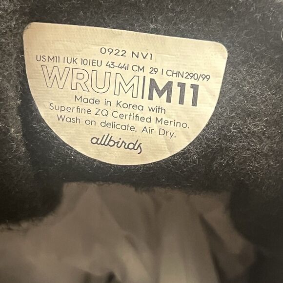 Allbirds Men’s Mizzle Wool Runner Water Repellent Sneaker Natural Black Khaki 11 - Picture 11 of 12